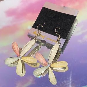 Jewelry - Rainbow Glass Flower Earrings Jewelry - Rainbow Glass Flower Earrings